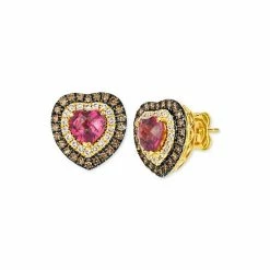 Promo 👍 Le Vian Raspberry Rhodolite (2 Ct. T.w.) & Diamond (3/4 Ct. T.w.) Heart Stud Earrings In 14k Gold Yellow Gold 🔔 -Le Vian Shop unnamed file 1460