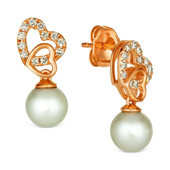 Best reviews of ❤️ Le Vian Vanilla Pearl (6mm) & Nude Diamond (1/6 Ct. T.w.) Double Heart Drop Earrings In 14k Rose Gold ✔️ 3 Best reviews of ❤️ Le Vian Vanilla Pearl (6mm) & Nude Diamond (1/6 Ct. T.w.) Double Heart Drop Earrings In 14k Rose Gold ✔️
