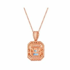 New 🔔 Le Vian Sea Blue Aquamarine (1-1/4 Ct. T.w.) & Diamond (7/8 Ct. T.w.) Halo 20 Adjustable Pendant Necklace In 14k Rose Gold 🧨 -Le Vian Shop unnamed file 1472