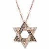 Cheapest 🛒 Le Vian Chocolate Diamond (1/8 Ct. T.w.) & Nude Diamond (1/8 Ct. T.w.) Star Of David Pendant Necklace In 14k Rose Gold 🔥 -Le Vian Shop unnamed file 1473