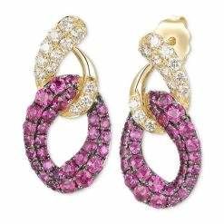 Best Pirce π Le Vian Passion Rubyβ’ (1-3/8 Ct. T.w.) & Nude Diamond (1/2 Ct. T.w.) Looped Drop Earrings In 14k Gold π
