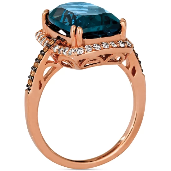 Buy 😀 Le Vian Deep Sea Blue Topaz (2 Ct. T.w.) & Diamond (1/4 Ct. T.w) Ring In 14k Yellow Gold Or 14k Rose Gold (Also In Citrine, Amethyst & Peridot) Blue Topaz/rose Gold ❤️ 6 Buy 😀 Le Vian Deep Sea Blue Topaz (2 Ct. T.w.) & Diamond (1/4 Ct. T.w) Ring In 14k Yellow Gold Or 14k Rose Gold (Also In Citrine, Amethyst & Peridot) Blue Topaz/rose Gold ❤️ - Image 4