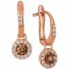 Flash Sale 🌟 Le Vian Chocolate® & Nude™ Diamond Halo Drop Earrings (1/2 Ct. T.w.) In 14k Rose Gold 🤩 -Le Vian Shop unnamed file 1515