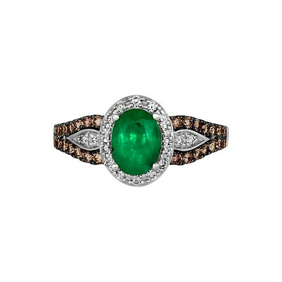 Promo 👍 Le Vian Emerald (7/8 Ct. T.w.) & Diamond (1/2 Ct. T.w.) Halo Ring In 14k White Gold 🧨 4 Promo 👍 Le Vian Emerald (7/8 Ct. T.w.) & Diamond (1/2 Ct. T.w.) Halo Ring In 14k White Gold 🧨 - Image 2