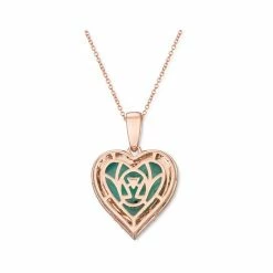 Best Sale ⭐ Le Vian Chocolatier® Aquaprase & Diamond (1/3 Ct. T.w.) Heart 18 Pendant Necklace In 14k Rose Gold 🤩 -Le Vian Shop unnamed file 1542