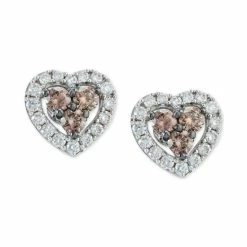Budget ๐ฅ Le Vian Diamond Heart Stud Earrings (1-3/8 Ct. T.w.) In 14k White Gold ๐
