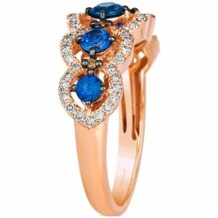 Outlet 🎁 Le Vian Blueberry Sapphire (3/4 Ct. T.w.) & Diamond (7/8 Ct. T.w.) Scalloped Ring In 14k Rose Gold No Color 😉 -Le Vian Shop unnamed file 1566