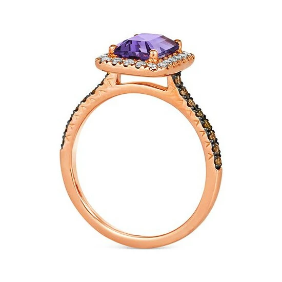 Coupon ⭐ Le Vian Grape Amethyst (1-1/6 Ct. T.w.) & Diamond (3/8 Ct. T.w.) Halo Ring In 14k Rose Gold 🥰 5 Coupon ⭐ Le Vian Grape Amethyst (1-1/6 Ct. T.w.) & Diamond (3/8 Ct. T.w.) Halo Ring In 14k Rose Gold 🥰 - Image 3
