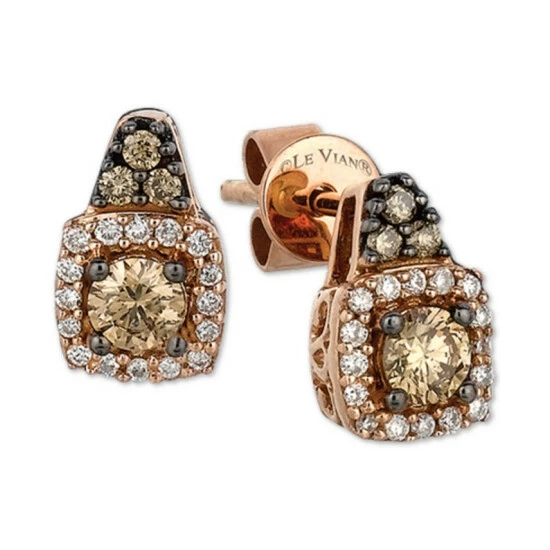 Buy 🔔 Le Vian Chocolatier® Diamond Halo Cluster Stud Earrings (3/8 Ct. T.w.) In 14k Gold Rose Gold 🔔 3 Buy 🔔 Le Vian Chocolatier® Diamond Halo Cluster Stud Earrings (3/8 Ct. T.w.) In 14k Gold Rose Gold 🔔