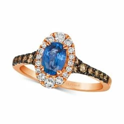 Cheapest ✨ Le Vian Cornflower Ceylon Blue Sapphire (5/8 Ct. T.w.) & Diamond (1/2 Ct. T.w.) Oval Halo Ring In 14k Rose Gold 🤩