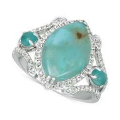 Flash Sale 👏 Le Vian Aquaprase Turquoise (3-5/8 Ct. T.w.) & Vanilla Topaz (1/3 Ct. T.w.) Ring In 14k White Gold 😉
