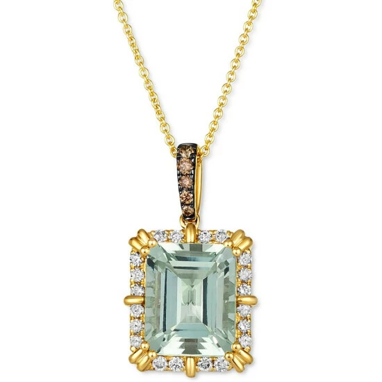 Cheapest ✔️ Le Vian Mint Julep Quartz (3-3/4 Ct. T.w.) & Diamond (1/3 Ct. T.w.) Adjustable 20 Pendant Necklace In 14k Gold 🔥 3 Cheapest ✔️ Le Vian Mint Julep Quartz (3-3/4 Ct. T.w.) & Diamond (1/3 Ct. T.w.) Adjustable 20 Pendant Necklace In 14k Gold 🔥