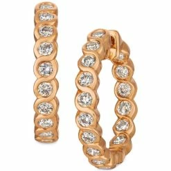 Best deal โ๏ธ Le Vian Nude Diamond In & Out Hoop Earrings (1-3/8 Ct. T.w.) In 14k Rose Gold โจ