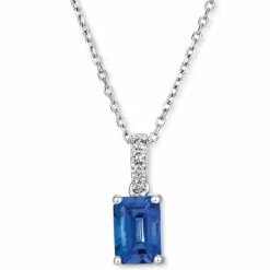 Discount ๐ Le Vian Blueberry Tanzanite (3/4 Ct. T.w.) & Vanilla Diamond (1/20 Ct. T.w.) Pendant Necklace In 14k White Gold ๐