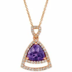 Best reviews of ⭐ Le Vian Grape Amethyst (1-5/8 Ct. T.w.) & Vanilla Diamond (1/3 Ct. T.w.) 18 Pendant Necklace In 14k Rose Gold 💯