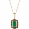 Outlet 😉 Le Vian Emerald (3/4 Ct. T.w.) & Diamond (3/8 Ct. T.w.) 18 Pendant Necklace In 14k Gold Green Group 😍