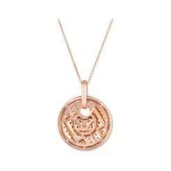 New 🧨 Le Vian Ombré Diamond Pavé Circle Disc 18 Pendant Necklace (1-3/4 Ct. T.w.) In 14k Rose Gold 🤩 -Le Vian Shop unnamed file 1655