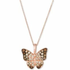 Wholesale ๐ Le Vian Ombrรฉ Diamond (5/8 Ct. T.w.) & Vanilla Diamond (1/10 Ct. T.w.) Butterfly 18 Pendant Necklace In 14k Rose Gold ๐ฅฐ