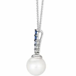 Cheapest ⭐ Le Vian Vanilla Pearl™ (10mm) & Multi-Sapphire (1/3 Ct. T.w.) 18 Pendant Necklace In 14k White Gold 😉 -Le Vian Shop unnamed file 1666