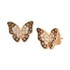 Outlet 🌟 Le Vian Chocolate Diamond (5/8 Ct. T.w.) & Vanilla Diamond (1/10 Ct. T.w.) Butterfly Stud Earrings In 14k Rose Gold 🌟