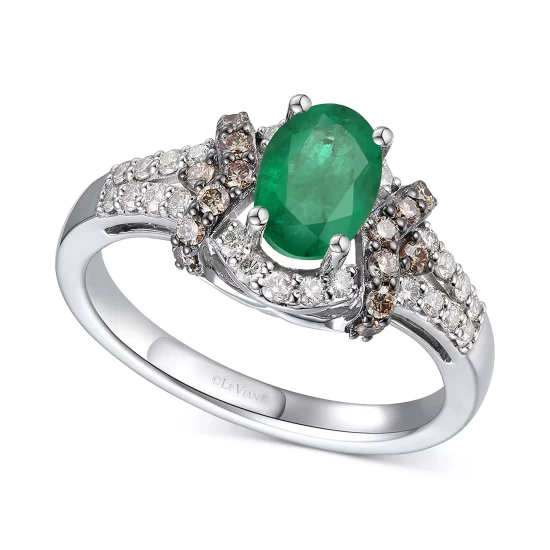 Best Sale 🌟 Le Vian Emerald (5/8 Ct. T.w.) & Diamond (1/2 Ct. T.w.) Ring In 14k White Gold ❤️ 4 Best Sale 🌟 Le Vian Emerald (5/8 Ct. T.w.) & Diamond (1/2 Ct. T.w.) Ring In 14k White Gold ❤️ - Image 2