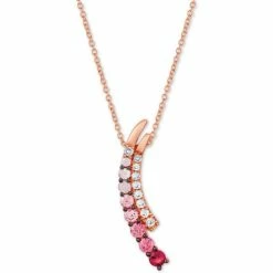 Best deal 👍 Le Vian Strawberry Layer Cake® Ruby Pink Sapphire (3/4 Ct. T.w.) & Vanilla Sapphires (1/4 Ct.t.w.) 18 Pendant Necklace In 14k Rose Gold Ruby Pink Sapphire Vanilla Sapphires Strawberry Gold 🧨