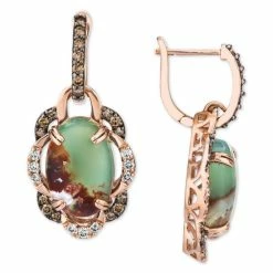 Best Sale 😍 Le Vian Crème Brûlée® Aquaprase 🍬 Candy & Diamond (7/8 Ct. T.w.) Drop Earrings In 14k Rose Gold 🥰