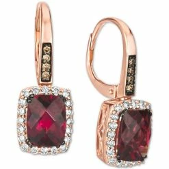 Brand new ⌛ Le Vian Crème Brûlée® Raspberry Rhodolite (2-3/4 Ct. T.w.) & Diamond (3/8 Ct. T.w.) Drop Earrings In 14k Rose Gold 🧨