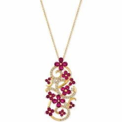 Best reviews of π Le Vian Passion Rubyβ’ (2-3/4 Ct. T.w.) & Diamond (1/2 Ct. T.w.) Pendant Necklace In 14k Gold π