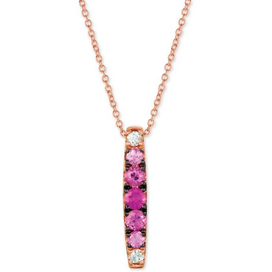 Hot Sale 🤩 Le Vian Strawberry Layer Cake™ Pink Sapphire (1/2 Ct. T.w.) & White Sapphire (1/10 Ct. T.w.) 18 Pendant Necklace In 14k Rose Gold 🎁 3 Hot Sale 🤩 Le Vian Strawberry Layer Cake™ Pink Sapphire (1/2 Ct. T.w.) & White Sapphire (1/10 Ct. T.w.) 18 Pendant Necklace In 14k Rose Gold 🎁