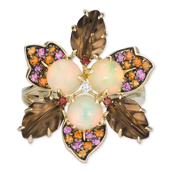 Best deal 🔥 Le Vian Multi-Gemstone (4-1/3 Ct. T.w.) & Vanilla Diamond Accent Flower Ring In 14k Gold Yellow Gold ❤️ 8 Best deal 🔥 Le Vian Multi-Gemstone (4-1/3 Ct. T.w.) & Vanilla Diamond Accent Flower Ring In 14k Gold Yellow Gold ❤️ - Image 6