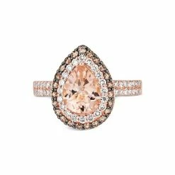 Budget 👏 Le Vian Peach Morganite (7/8 Ct. T.w.) & Diamond (3/4 Ct. T.w.) Teardrop Halo Ring In 14k Rose Gold 🎁 -Le Vian Shop unnamed file 1766