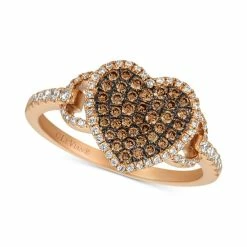 Best Pirce 🎉 Le Vian Chocolatier® Diamond Heart Statement Ring (1/2 Ct. T.w.) In 14k Rose Gold 🧨