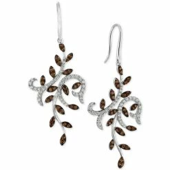 Flash Sale ✔️ Le Vian Chocolatier® Diamond Vine Drop Earrings (1-1/2 Ct. T.w.) In 14k White Gold 🔔