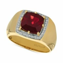 Discount 🎁 Le Vian Gents™ Men's Pomegranate Garnet™ (4-3/8 Ct. T.w.) & Diamond (1/6 Ct. T.w.) Ring In 14k Gold Yellow Gold ❤️