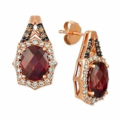 Best reviews of 🛒 Le Vian Rhodolite Garnet (4 Ct. T.w.) & Diamond (5/8 Ct. T.w.) Stud Earrings In 14k Rose Gold 😀
