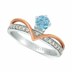 Cheap 😀 Le Vian Royalty Collection® Sea Blue Aquamarine (1/3 Ct. T.w.) & Nude Diamonds (1/3 Ct. T.w.) Statement Ring In 14k White Gold And 14k Rose Gold ⌛