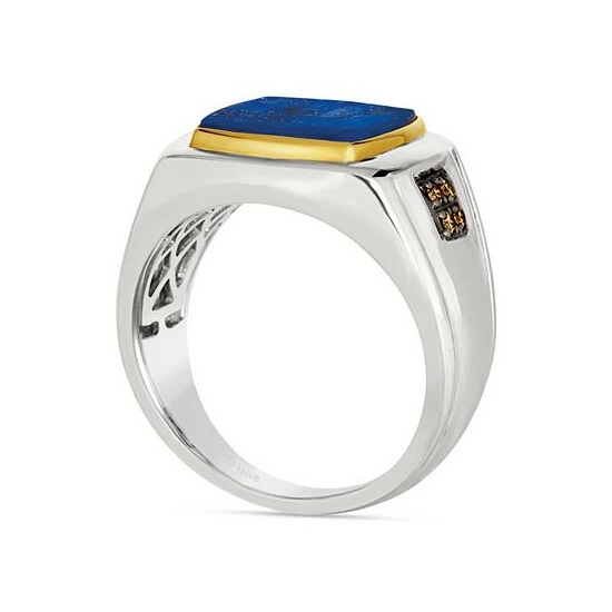 Wholesale ๐ Le Vian Men's Lapis Lazuli & Chocolate Diamond (1/10 Ct. T.w.) Ring In Sterling Silver & 14k Gold ๐ 5 Wholesale ๐ Le Vian Men's Lapis Lazuli & Chocolate Diamond (1/10 Ct. T.w.) Ring In Sterling Silver & 14k Gold ๐ - Image 3