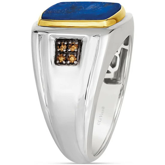 Wholesale ๐ Le Vian Men's Lapis Lazuli & Chocolate Diamond (1/10 Ct. T.w.) Ring In Sterling Silver & 14k Gold ๐ 6 Wholesale ๐ Le Vian Men's Lapis Lazuli & Chocolate Diamond (1/10 Ct. T.w.) Ring In Sterling Silver & 14k Gold ๐ - Image 4