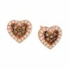 Best reviews of 👍 Le Vian Chocolate Diamond (1/4 Ct. T.w.) & Nude Diamond (1/4 Ct. T.w.) Heart Stud Earrings In 14k Rose Gold 🧨