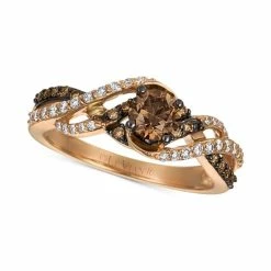 Outlet 🎁 Le Vian Chocolatier® Gladiator Weave™ Diamond Ring (3/4 Ct. T.w.) In 14k Rose Gold 💯