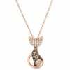 New 🌟 Le Vian Nude Diamond (1/3 Ct. T.w.) & Chocolate Diamond (1/4 Ct. T.w.) Cat Necklace In 14k Rose Gold, 18 + 2 Extender ⌛ -Le Vian Shop unnamed file 1909