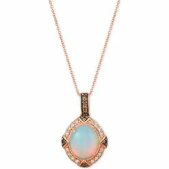 Best reviews of 🔥 Le Vian Opal (2-1/5 Ct. T.w.) & Diamond (3/8 Ct. T.w.) 22 Pendant Necklace In 14k Rose Gold 🎁