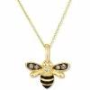 Outlet 🔔 Le Vian Diamond (1/8 Ct. T.w.) & Black Enamel Bee 18 Pendant Necklace In 14k Gold Yellow Gold 🥰 -Le Vian Shop unnamed file 1937