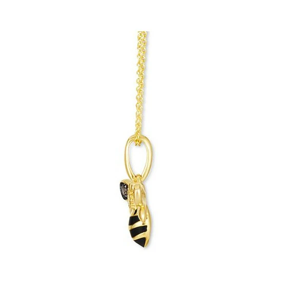 Outlet 🔔 Le Vian Diamond (1/8 Ct. T.w.) & Black Enamel Bee 18 Pendant Necklace In 14k Gold Yellow Gold 🥰 4 Outlet 🔔 Le Vian Diamond (1/8 Ct. T.w.) & Black Enamel Bee 18 Pendant Necklace In 14k Gold Yellow Gold 🥰 - Image 2