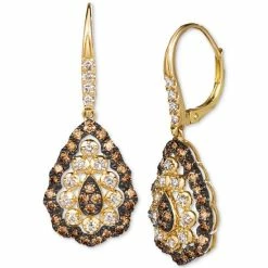 Flash Sale ❤️ Le Vian Chocolate Diamond (7/8 Ct. T.w.) & Nude Diamond (1/2 Ct. T.w.) Drop Earrings In 14k Gold Yellow Gold ⭐