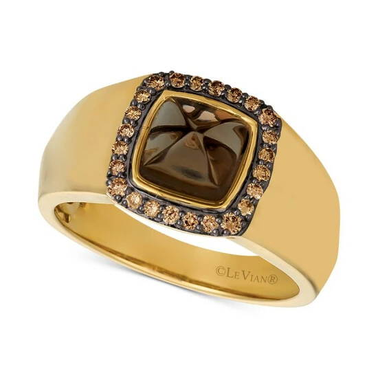 Best deal 🤩 Le Vian Gents™ Men's Chocolate Quartz® & Diamond (1/4 Ct. T.w.) Ring In 14k Gold 🔔 3 Best deal 🤩 Le Vian Gents™ Men's Chocolate Quartz® & Diamond (1/4 Ct. T.w.) Ring In 14k Gold 🔔