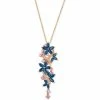 Coupon 🌟 Le Vian Multi-Sapphire (3-3/8 Ct. T.w.) & Diamond (1/10 Ct. T.w.) Pendant Necklace In 14k Rose Gold ✨