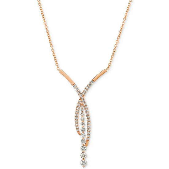 New โจ Le Vian Diamond Fancy 18 Statement Necklace (1-5/8 Ct. T.w.) In 14k Rose Gold ๐ 3 New โจ Le Vian Diamond Fancy 18 Statement Necklace (1-5/8 Ct. T.w.) In 14k Rose Gold ๐