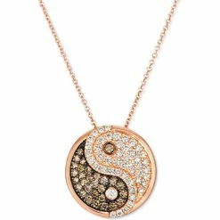 Flash Sale 🔥 Le Vian Nude Diamond (1/2 Ct. T.w.) & Chocolate Diamond (1/5 Ct. T.w.) Yin Yang Pendant Necklace In 14k Rose Gold, 18 + 2 Extender 😍